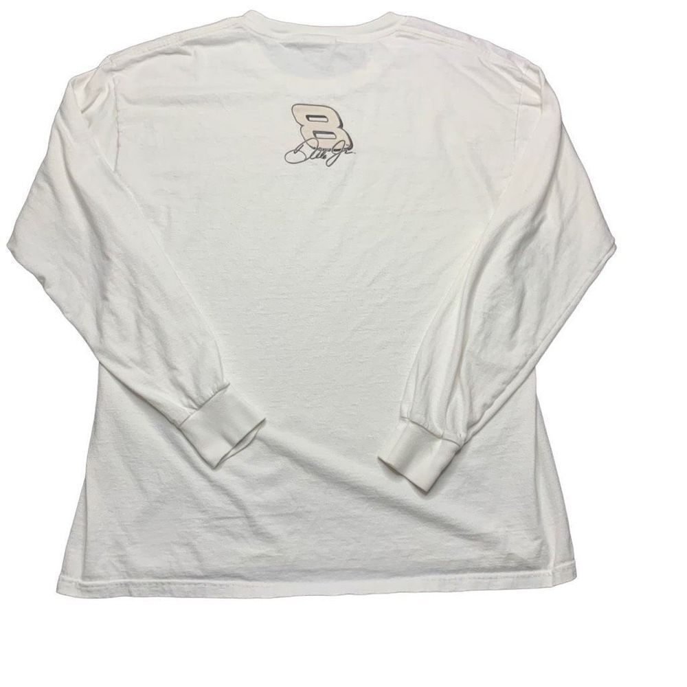 Vintage Chase Authentics Dale EarnhardtJr. #8 Mens L White Long Sleeve T Shirt - Picture 6 of 11